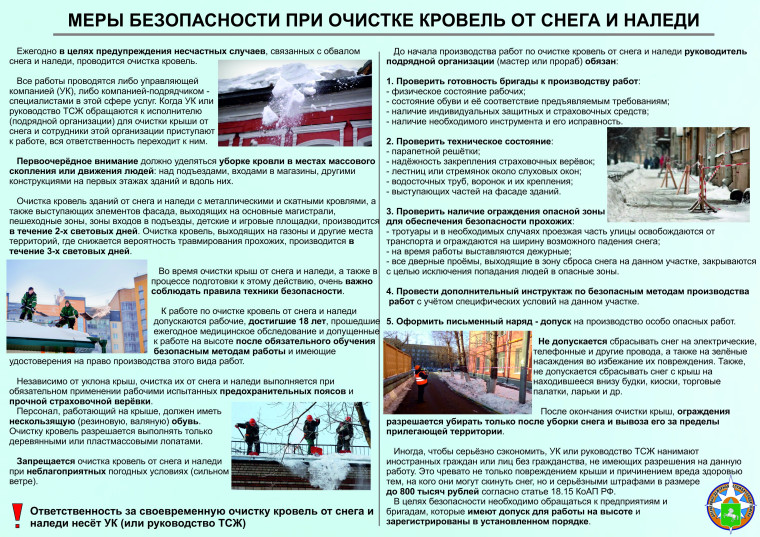 Меры безопасности при очистке кровель от снега и наледи.. Меры безопасности при очистке кровель от снега и наледи..
